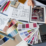 Design Consultation with coloured swatched and materials